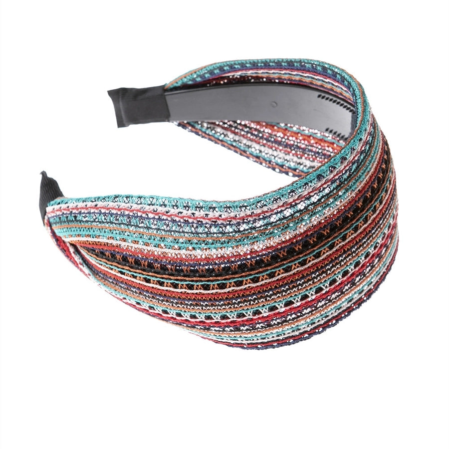 Women's Simple Style Color Block Linen Hair Band