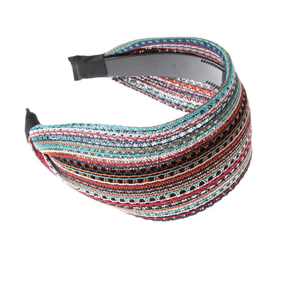 Women's Simple Style Color Block Linen Hair Band