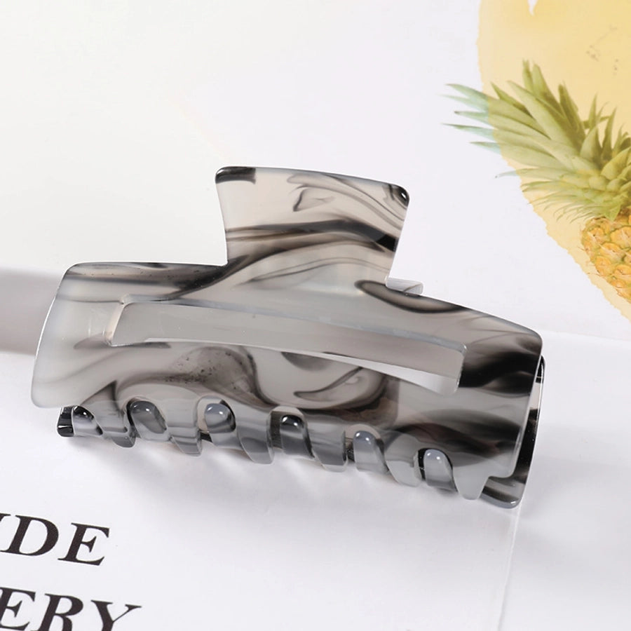 simple style color block acetic acid sheets carving hair claws 1 piece