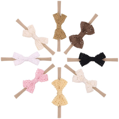 pure color lace bow children hairband