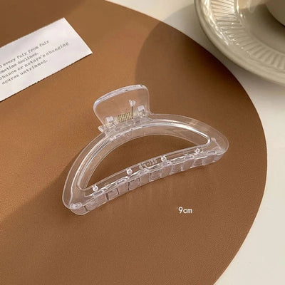 women's simple style transparent plastic hair claws