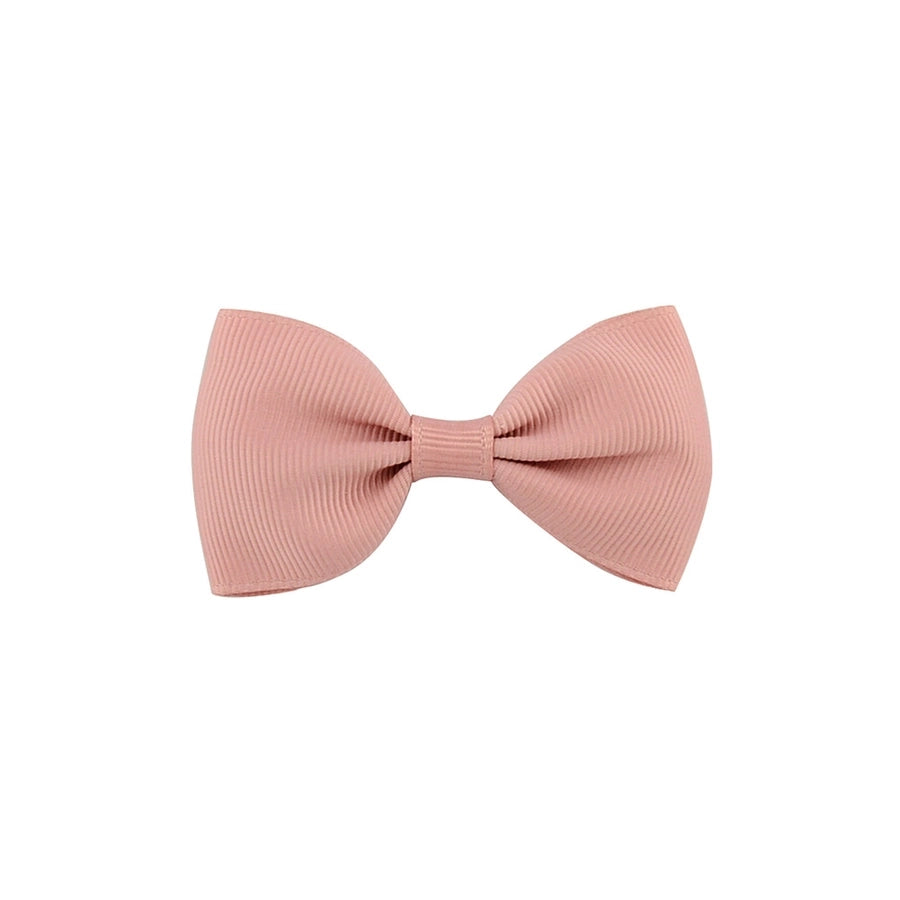 european and american solid color children's bow cute hairpin