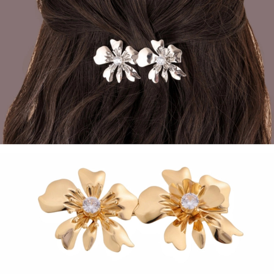 Women's Basic Simple Style Classic Style Flower Metal Plating Hair Clip