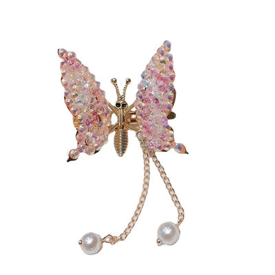 Kid'S Simple Style Butterfly Alloy Rhinestone Plating Hair Clip
