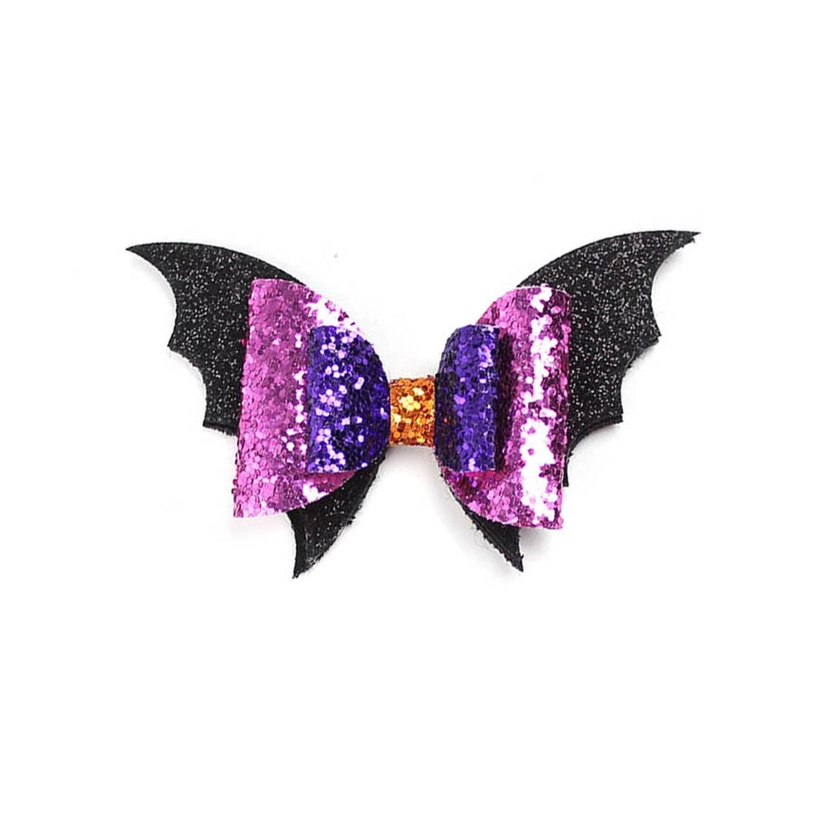 Girl'S IG Style Cool Style Pumpkin Spider Bow Knot Cloth Sequins Hair Clip