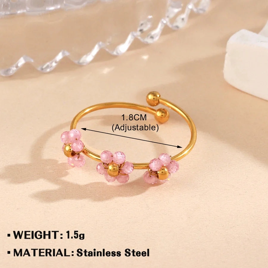 Jewelry Elegant Pastoral Flower Titanium Steel Jewelry Set