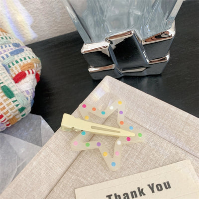 Women's Korean Style Star Resin Hair Clip