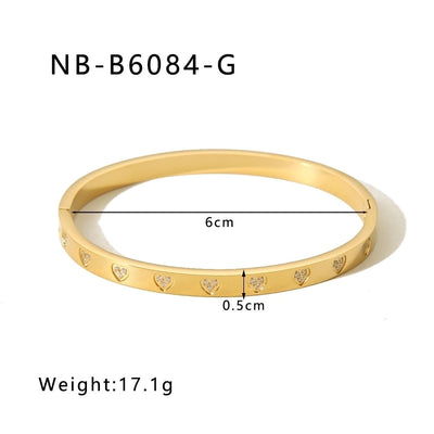 IG Style Simple Style Geometric 304 Stainless Steel Bangle In Bulk