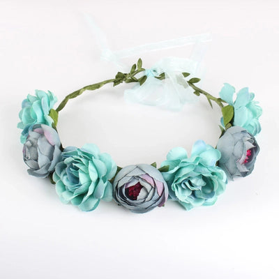 europe and the united states cross-border new headwear bohemian beach rose flower headband bride bridesmaid garland hairband