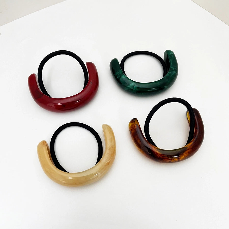 Women's Casual Classical Vintage Style U Shape Resin Hair Tie