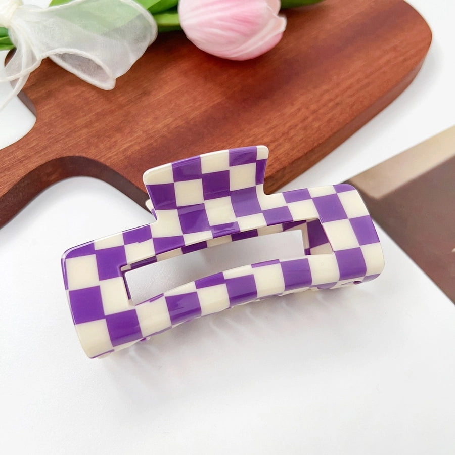 simple style lattice pvc hollow out hair claws