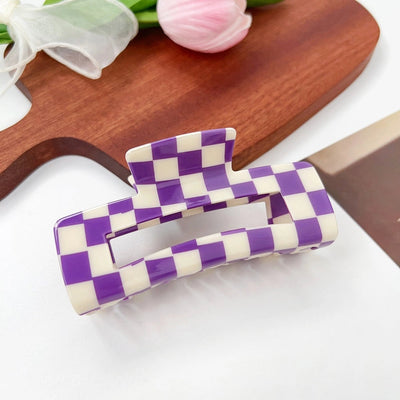 simple style lattice pvc hollow out hair claws