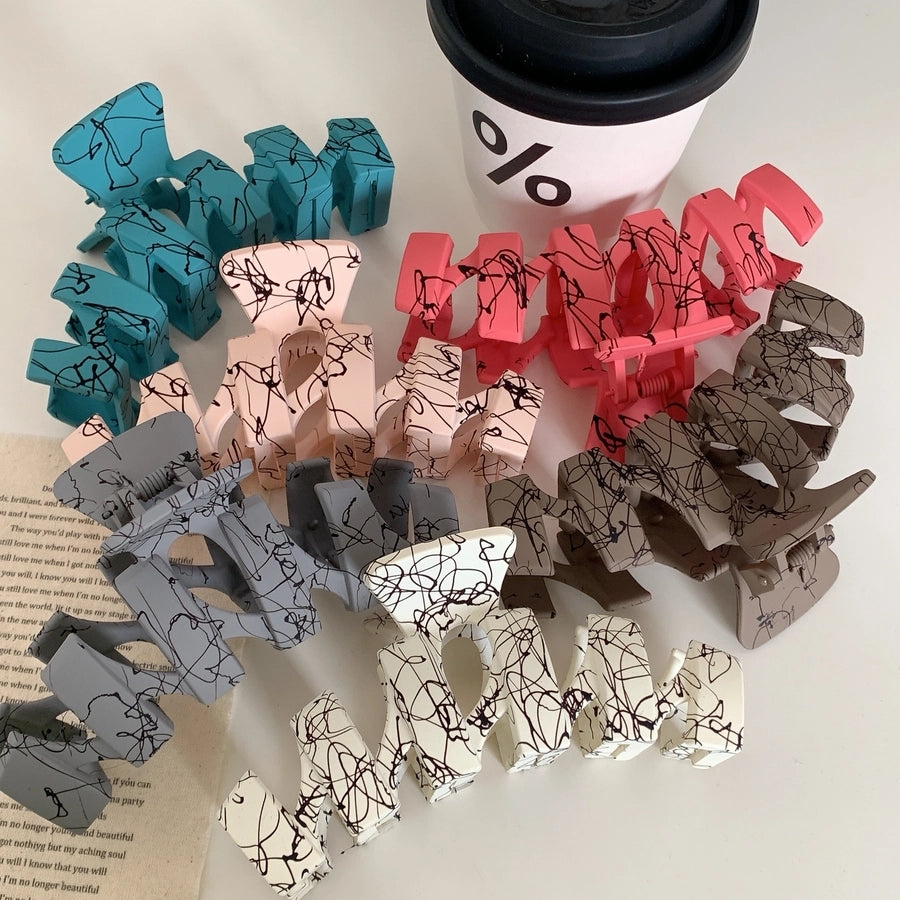 simple style artistic lines plastic hair claws