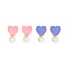 1 Pair Elegant Simple Style Heart Shape Plating Copper Drop Earrings