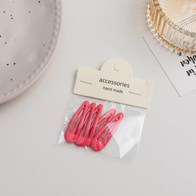 simple style solid color metal hollow out hair clip