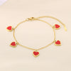 Simple Style Heart Shape 304 Stainless Steel 18K Gold Plated Bracelets In Bulk