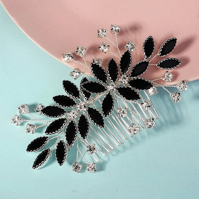 Women's Simple Style Classic Style Color Block Copper Inlay Rhinestones Insert comb