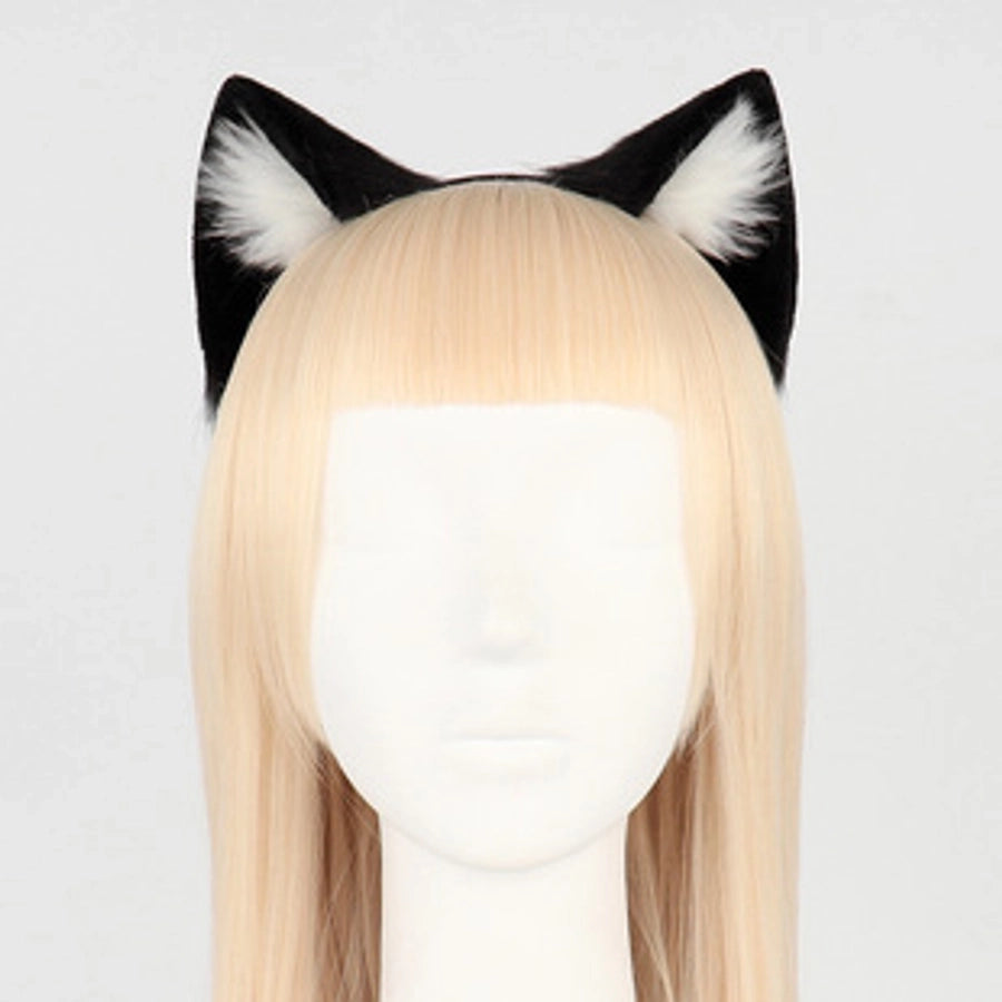 A generation of hair simulation beast ear plush headdress cat ear cat tail cosplay set hairband Net red accessories