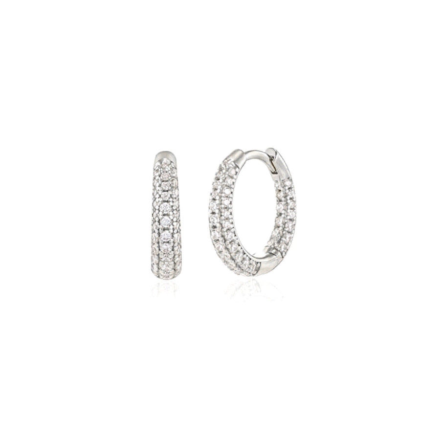 1 Pair IG Style Simple Style Geometric Inlay Copper Zircon Gold Plated Earrings