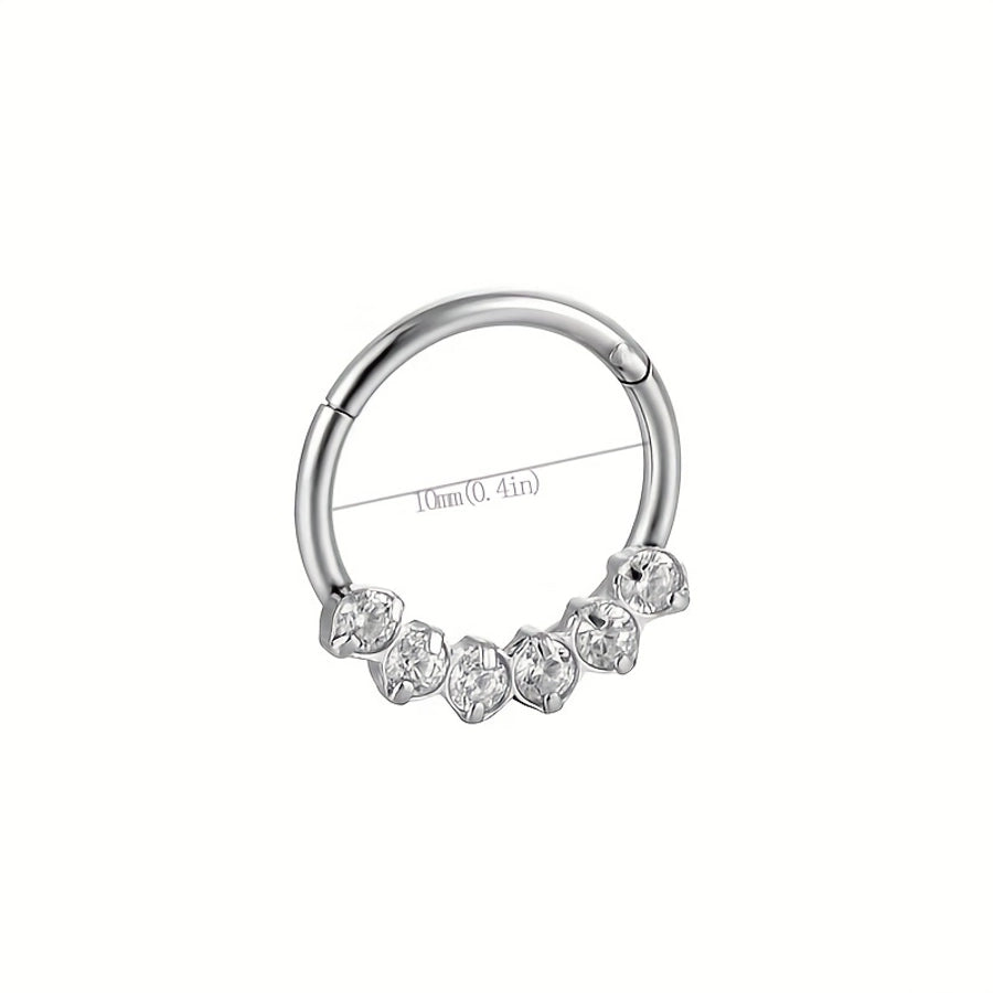 1 Piece Nose Rings & Studs Simple Style Round 304 Stainless Steel Nose Rings & Studs