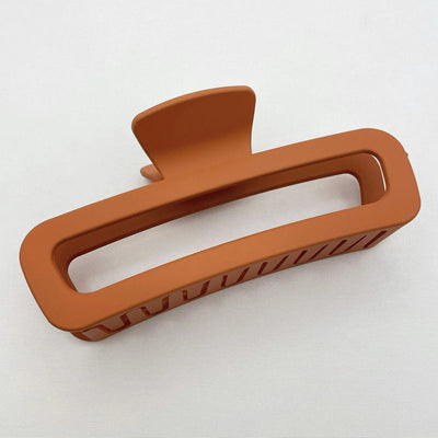 Simple square frosted rubber paint clip large small size back head high horsetail shark clip hair accessories hair clip