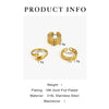 Jewelry IG Style Nordic Style Commute Solid Color 316L Stainless Steel  18K Gold Plated Irregular Open Rings