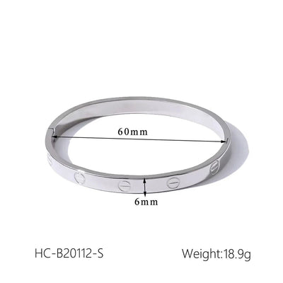 Jewelry IG Style Casual French Style Geometric 304 Stainless Steel Titanium Steel Zircon 18K Gold Plated Rings Bracelets