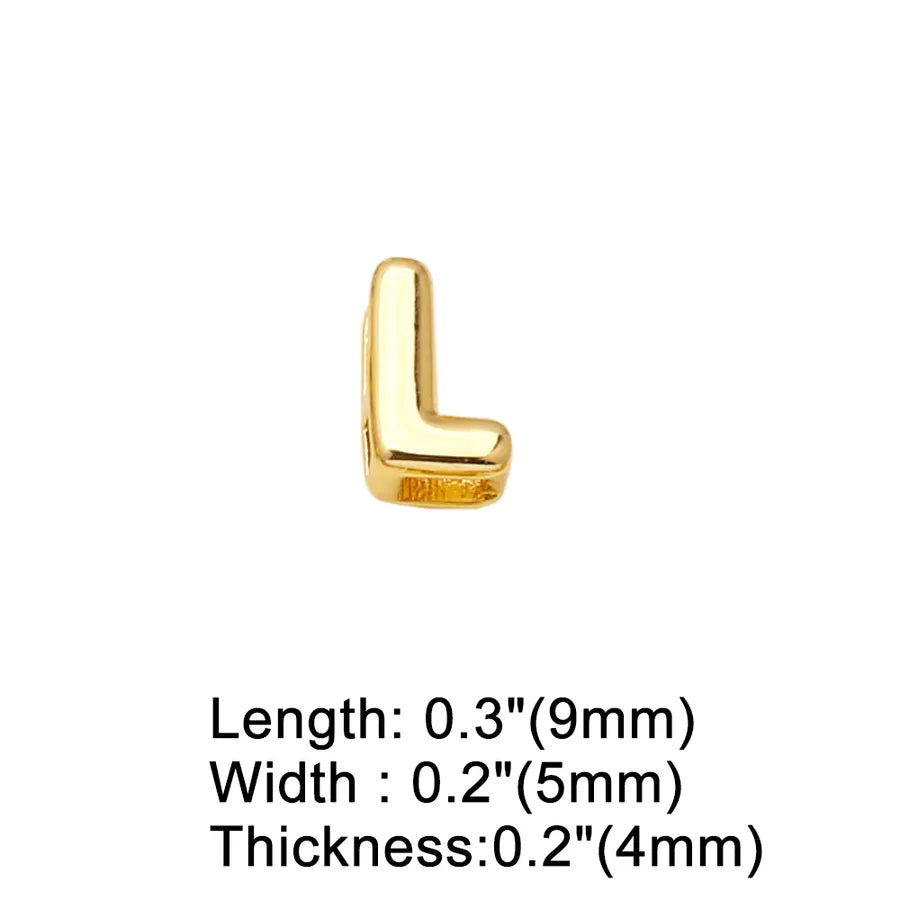 Wholesale Jewelry Basic Simple Style letter Copper 18K Gold Plated