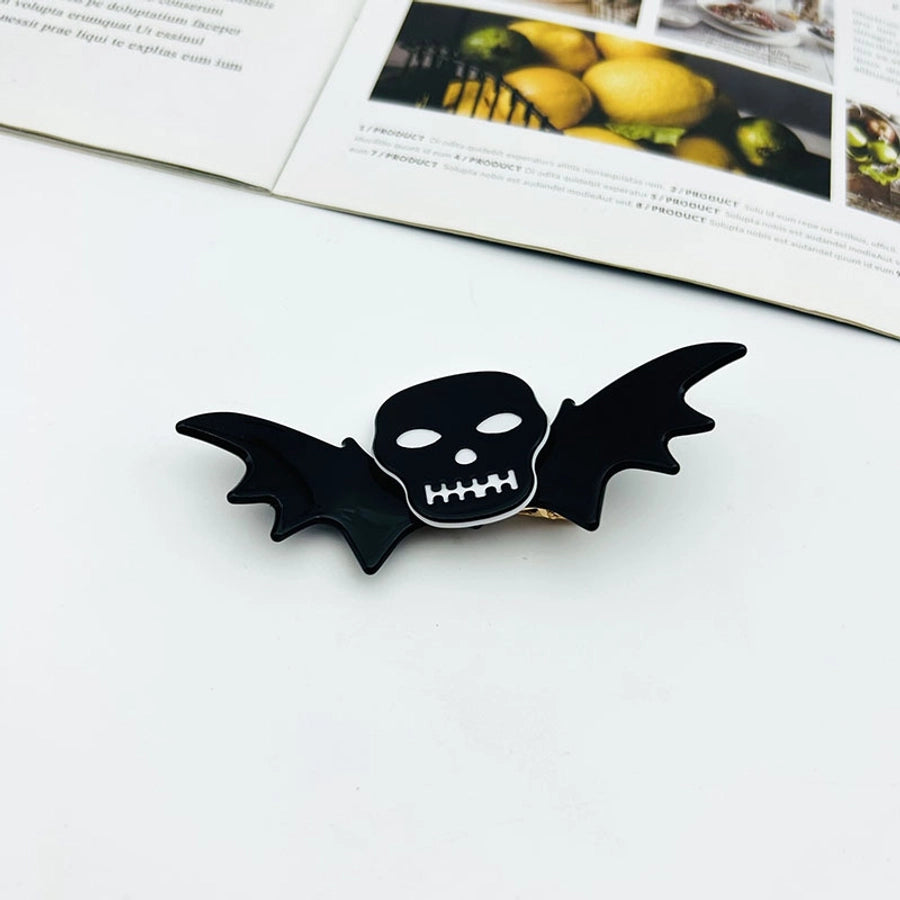 Halloween Original Design Women's Skull Arylic Carving Hair Clip Hair Claws