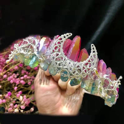 fashion moon crown alloy hollow out crown