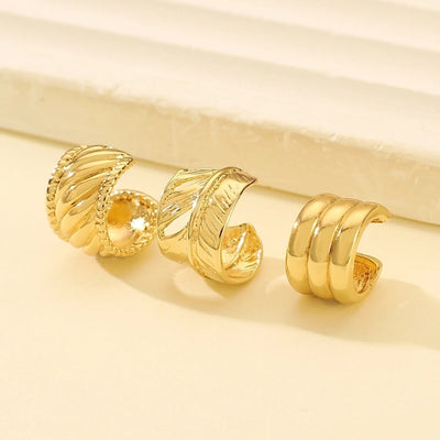 1 Piece IG Style Simple Style Geometric Plating Copper Ear Cuffs