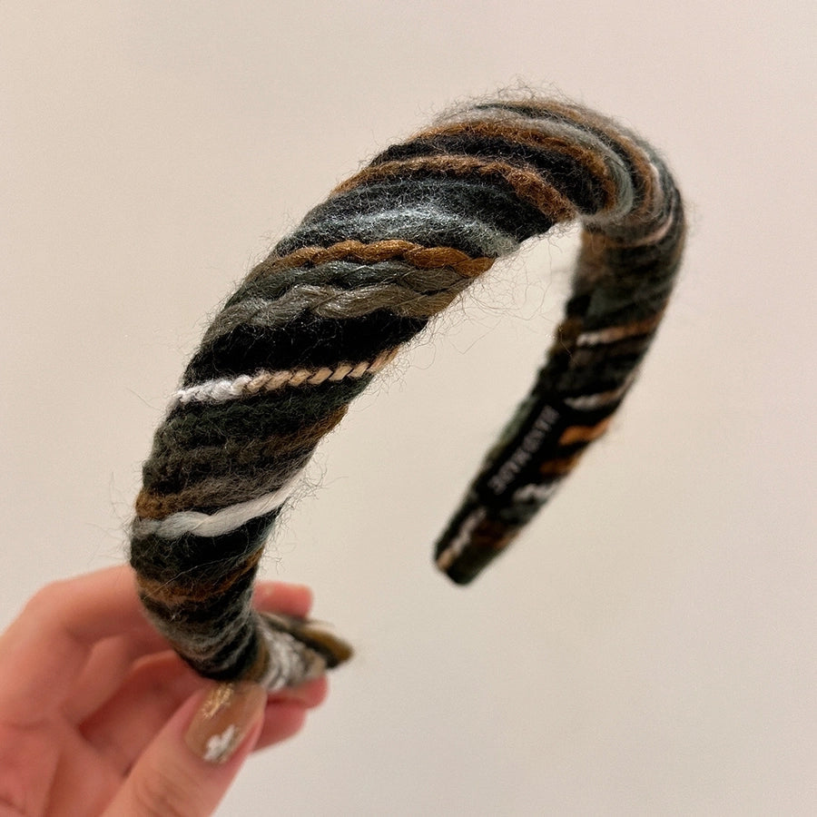 Women's Retro Colorful yarn Knit Hair Band
