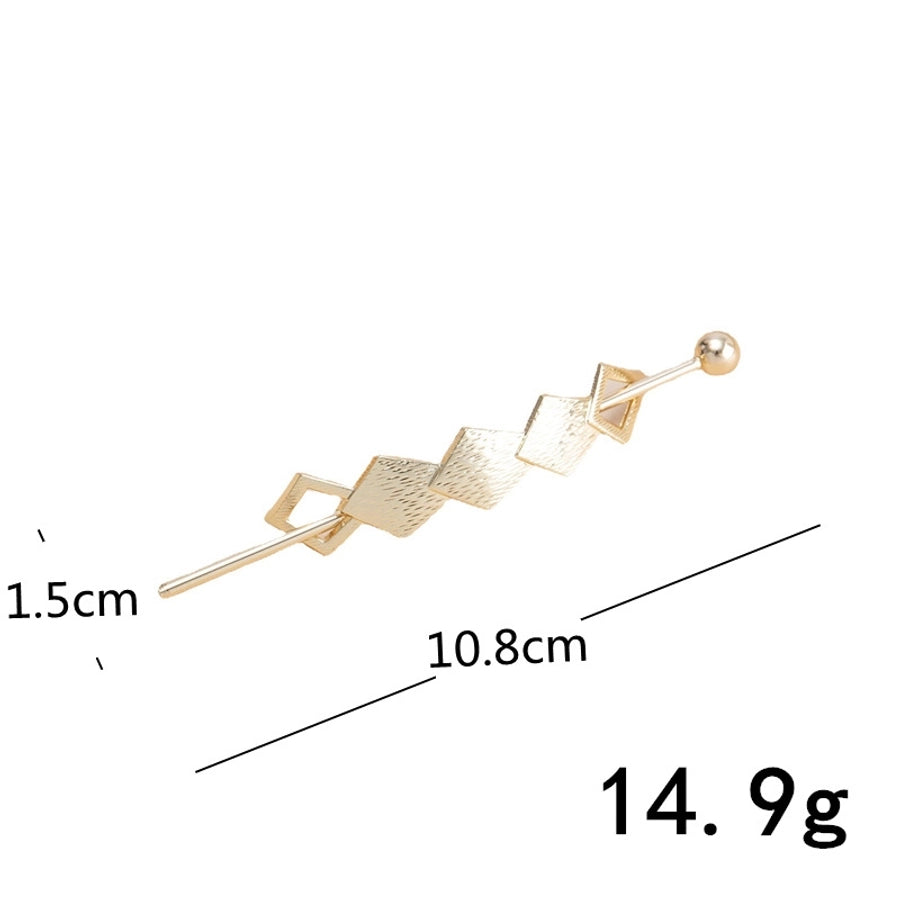 women's simple style geometric metal plating hair clip