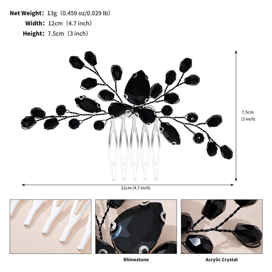 Women's Simple Style Classic Style Color Block Copper Inlay Rhinestones Insert comb