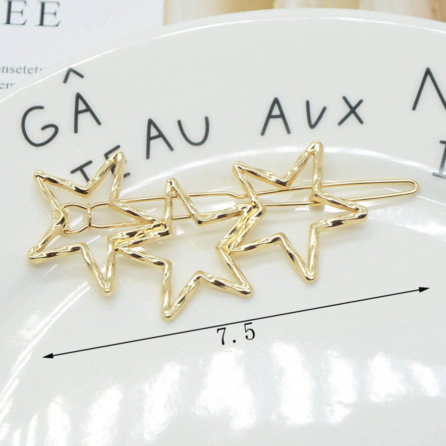 fashion geometric metal plating hair clip