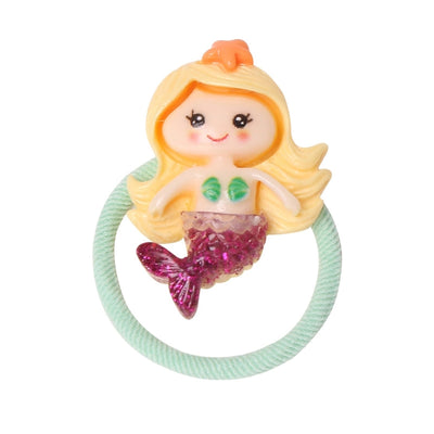 princess sweet hippocampus mermaid shell cloth resin hair tie