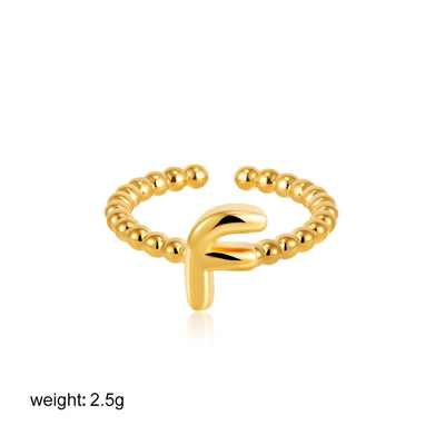 Copper Letter Open Rings