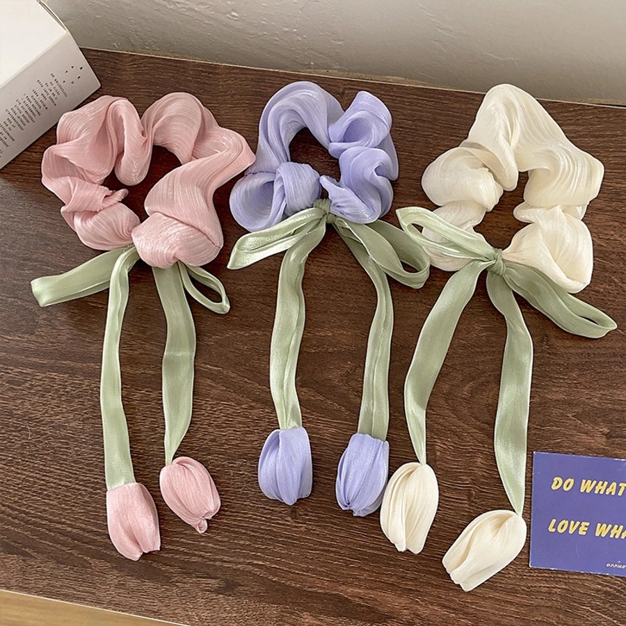Women's IG Style Sweet Flower Bow Knot Cloth Hair Tie