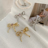 Women's IG Style Sweet Heart Shape Bow Knot Metal Hollow Out Inlay Rhinestones Hair Clip
