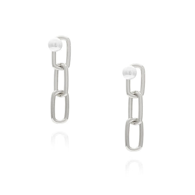 1 Pair Vintage Style Classic Style Geometric Plating Copper Pearl Drop Earrings