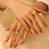Copper Devil's Eye Starfish Cat Claws Charm Rings Open Rings