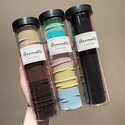 Canned rubber band women's tie head high elastic durable hair rope tie head  new rubber band high ponytail hair rope hair ring