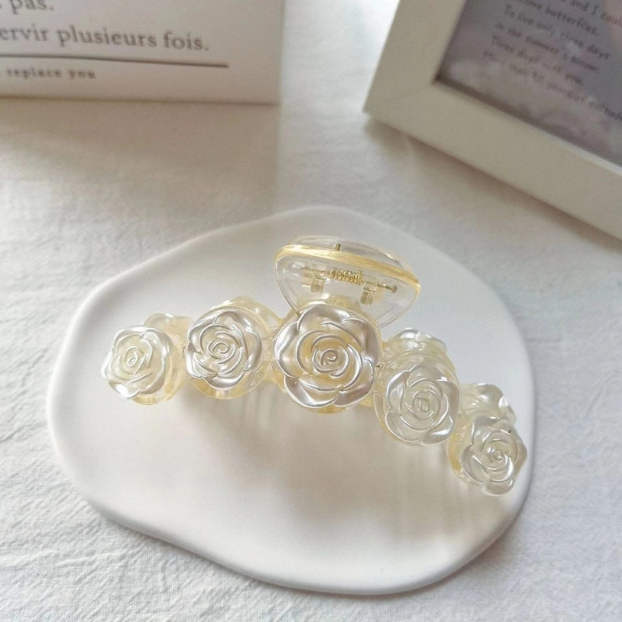 Korean Style Gentle Flower Small Hairpin Female Niche Design Summer  Head Clip Light Luxury High-end Headwear