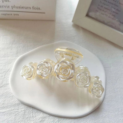 Korean Style Gentle Flower Small Hairpin Female Niche Design Summer  Head Clip Light Luxury High-end Headwear