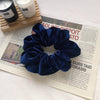 velvet oversized pure color hair scrunchies