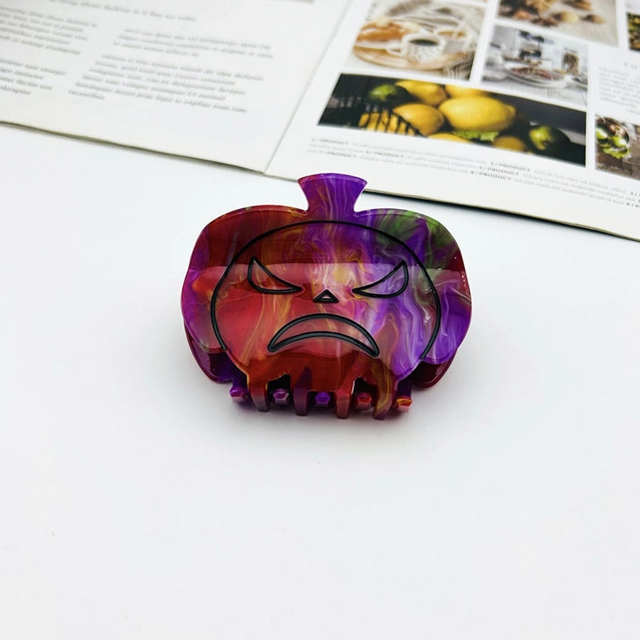 Halloween Original Design Women's Skull Arylic Carving Hair Clip Hair Claws