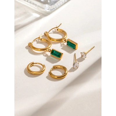 1 Set Simple Style Classic Style Geometric 304 Stainless Steel Earrings