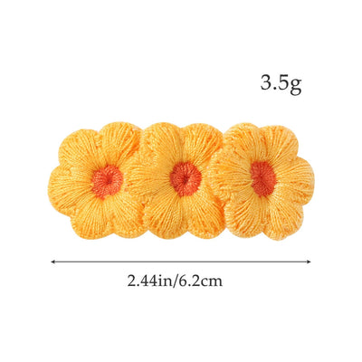 Kid'S Pastoral Flower Cloth Hair Clip