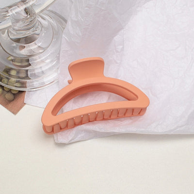 simple style solid color plastic resin spray paint hair clip 1 piece