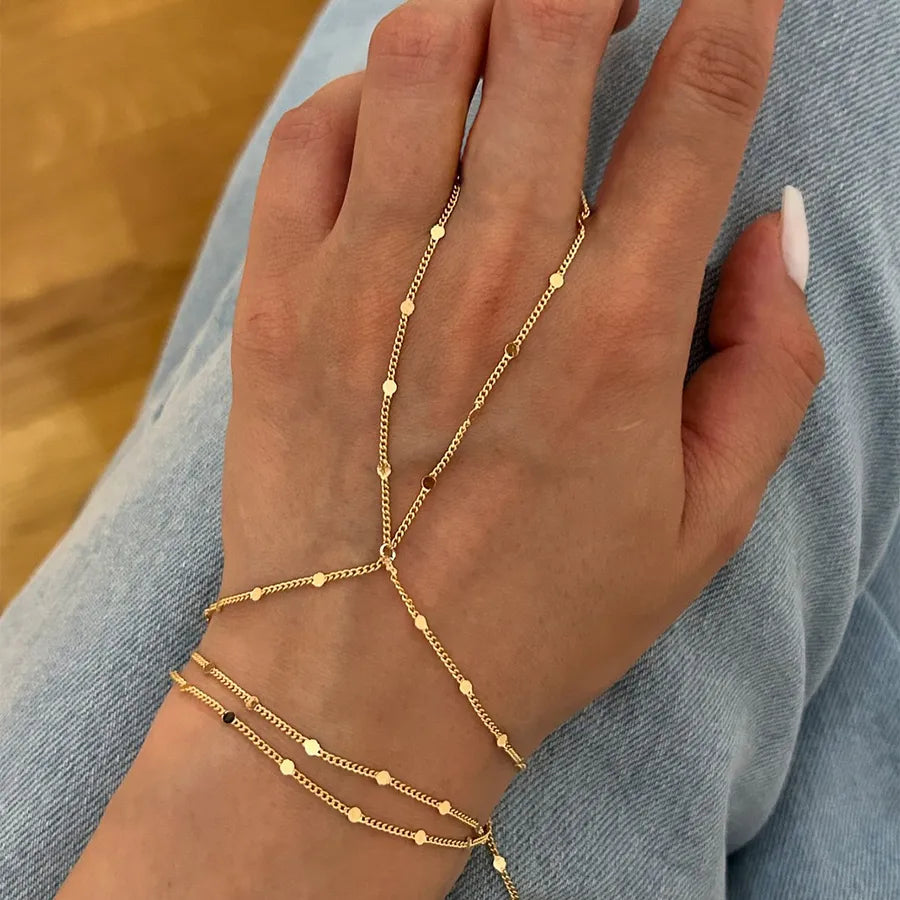 Copper figaro chain Solid Color Bracelets